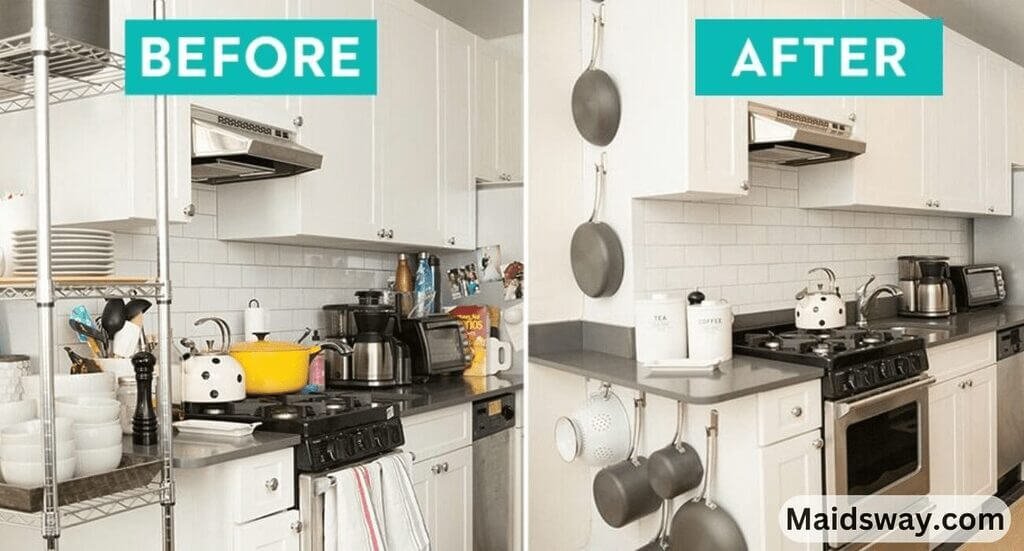 How to Keep the Kitchen Cleanest: Top Tips for a Spotless Space 3 before and after clean kitchen